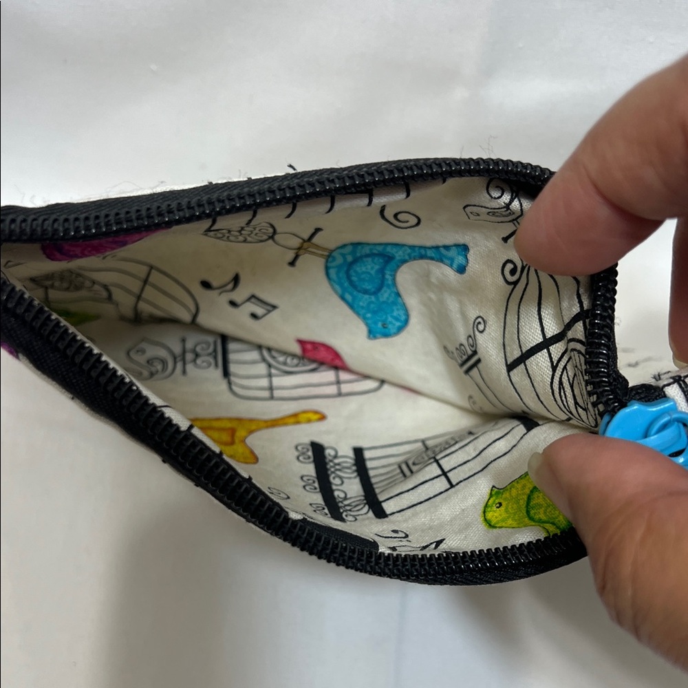 Handmade Bird Patterned Wristlet Clutch - Picture 8 of 8